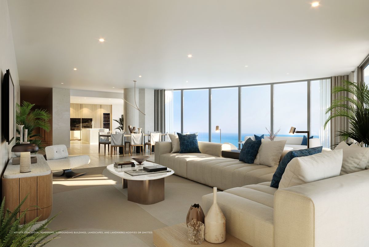 Residence A Living Room and Kitchen